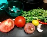 A picture of step 1 of Tamatar Kuchumber/ Pico De Gallo / Fresco Salsa with Pappadum.