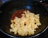 A picture of step 2 of Potato Stuffed Idli.