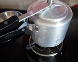 A picture of step 6 of Achari aloo parwal.