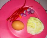 Foto langkah ke 1 dari resep Tumis kol 🍲orek Telur 🍳 minimalis 🍛.