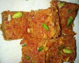 A picture of step 6 of Carrot burfi.