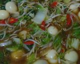 Foto langkah ke 6 dari resep Ca SaGeYuh (Ca Sawi, Tauge, Telur Puyuh).