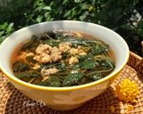 Hình bước làm 2 của món Canh rau dền nấu thịt xay