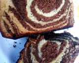 A picture of step 5 of Zebra cake.