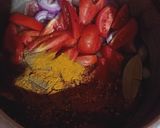 A picture of step 1 of Arvi gosht.
