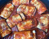Une image de l'étape 5 de Rouleaux d’aubergine au bœuf /riz.