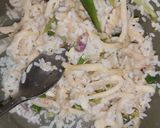 Foto langkah ke 2 dari resep Pepes jamur tiram dengan nasi.