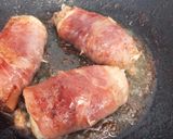 A picture of step 3 of Involtini di vitello, scamorza e prosciutto - veal rolls.