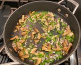 A picture of step 2 of Pork Medallions in a Mushroom Cream Sauce.