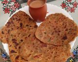 A picture of step 3 of Spring Onion Paratha From Leftover Rajasthani Dal.