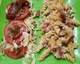 Foto del paso 7 de la receta: Tirabuzones (fideos con panceta y queso azul)