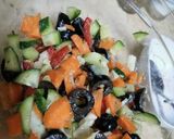A picture of step 2 of Greek Salad 🥗.