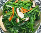 鮮菇炒菠菜的食譜步驟5照片
