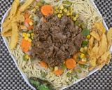 A picture of step 5 of Herb spaghetti with Behari beef - western and desi fusion.