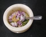A picture of step 3 of Mizoram Style Hmarcha Rawt.