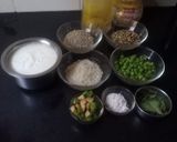 A picture of step 1 of Foxtail millet Bhaidku.