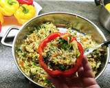 Foto del paso 9 de la receta: Pimientos rellenos con repollo, setas y arroz