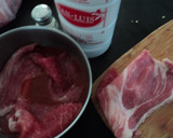 Foto del paso 1 de la receta: Carne adobada a lo fácil tipo de rancho con guacamole a la cerveza con menta