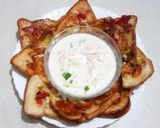 A picture of step 4 of Mixed herbs cheese toast.