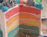 Foto del paso 9 de la receta: Pastel arco iris unicornio
