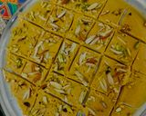 A picture of step 6 of Besan Barfi.