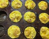 A picture of step 5 of Egg bites- Bacon & cheddar cheese.