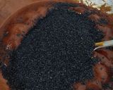 A picture of step 2 of Pumpkin, black sesame seeds, jaggery chikki.