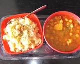 Chick peas potato halwa poori recipe step 3 photo
