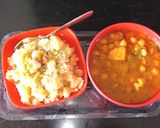 A picture of step 3 of Chick peas potato halwa poori.