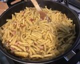 Une image de l'étape 10 de Macaronis au gorgonzola,bacon et tomates cerises façon one pot pasta.