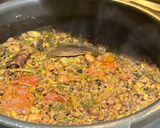 A picture of step 6 of Kwati (Nepalese Traditional Newari style mixed sprouted legumes soup).