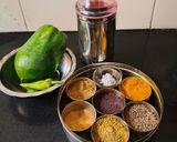 A picture of step 1 of Raw Papaya Sambharo.
