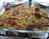 Foto del paso 5 de la receta: Hog dog encebollado con mostaza y salsa cebolla chucrog