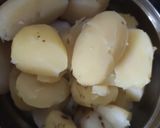 A picture of step 1 of Aloo mater or kachaloo.