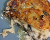 Foto del paso 5 de la receta: Lasaña de patatas, verduras y pavo 🥔🥩🍆🍄