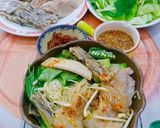 A picture of step 6 of Bún Mắm Nêm with Pork, Vietnamese Pork Sausage, and Head Cheese.