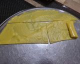 A picture of step 3 of Khandvi.