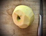 Foto del paso 3 de la receta Pastel de leche con manzana (en sartén)