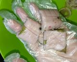 Hình bước làm 1 của món Nem Chả Tré Trộn