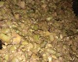 A picture of step 2 of Lobia  and potato samosa.