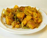 A picture of step 5 of Pumpkin masala.