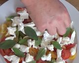 A picture of step 5 of Caprese Salad or Insalata Caprese.