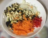 Foto del paso 1 de la receta: Berenjena salteada al vino tinto con verduras