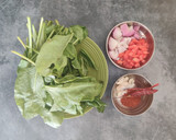 A picture of step 1 of Palak moong dal.