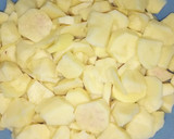 A picture of step 1 of Mokimo and beef stew.