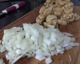 Foto del paso 1 de la receta: Panqueque de espinaca, champiñón y queso azul
