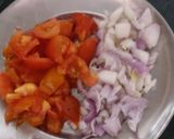 A picture of step 1 of Anda Bhurji (Indian-Style Scrambled Eggs).