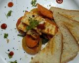 Grilled vegetables with spinach and Toast recipe step 6 photo