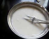 A picture of step 1 of Tandulachi ukad (Rice Flour Porridge).
