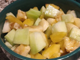 Frutas blancas con yogurt y cereales